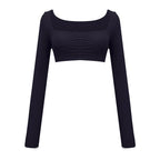 Beige Long-Sleeve Sport Top