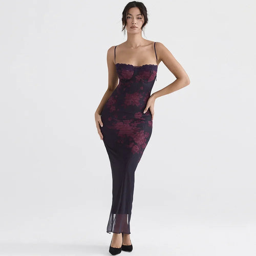 Almond Bodycon Maxi Dress