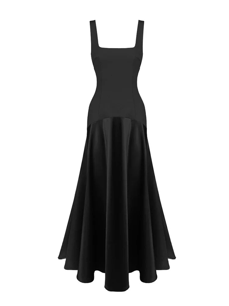 Indigo Two-Tone Maxi Dress