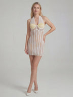 Aqua Lace Mini Dress