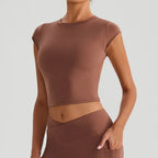 Rust Back-Cutout Sport Top
